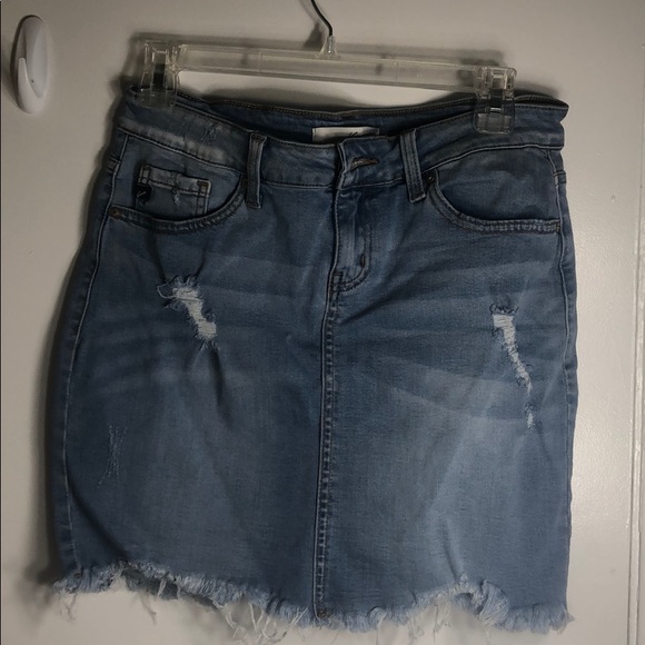 Distressed jean skirt! - Picture 1 of 5
